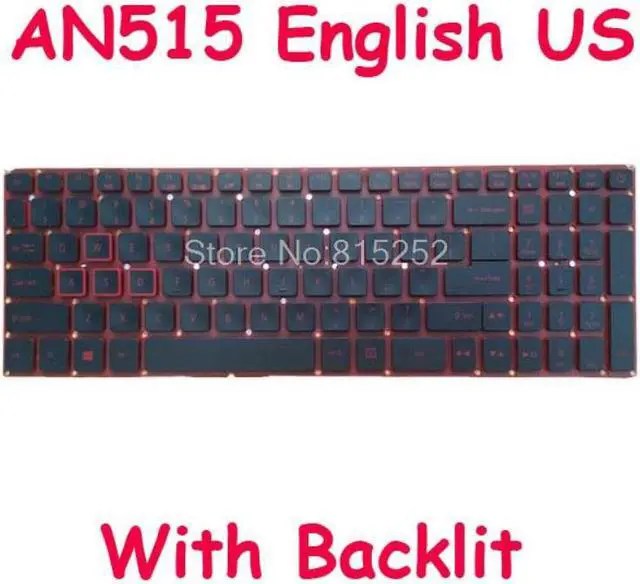 Main image of Laptop Keyboard For ACER For Nitro AN515-51 AN515-52 AN515-53 N16C7 N17C1 AN515-51-705 AN515 54 AN515-54 English US