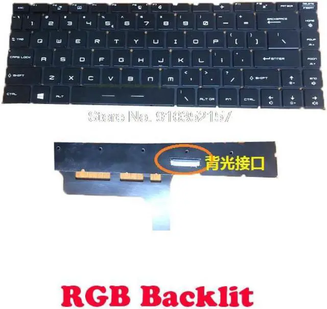 Main image of GF63 RGB Backlit Keyboard For MSI GS65 Stealth Thin 8RE 8RF 8SE 8SF 8SG GS65VR MS-16Q1 16Q2 P65 P65 8RF WS65 WP65 English US