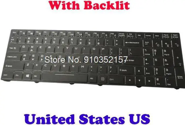 Main image of Laptop US Backlit Keyboard For Gigabyte For AORUS 5 (9th Gen) For AORUS 5 GA NA United States US Black Frame