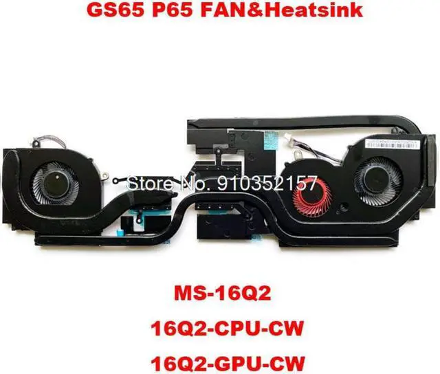 Main image of Laptop 16Q2 CPU GPU FAN&Heatsink For MSI GS65 Stealth Thin 8RF 8RE GS65VR MS-16Q2 16Q2-CPU-CW 16Q2-GPU-CW