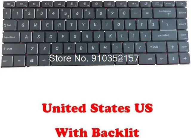 Main image of Backlit Keyboard For MSI Prestige 14 P14 MS-14C1 14C2 Prestige 14 A10SC A10RB A10RAS A10RBS English US