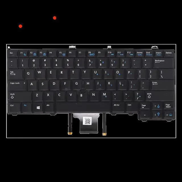 Alt view image 2 of 4 - US for Dell Keyboard Positivo Notebook Dns Clevo Intelbras 12 7000 E7440 E7420 E7240 E7420D Backlit Pointer