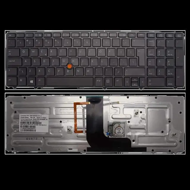 Main image of US Backlit Positivo Notebook Keyboard Dns Clevo for HP Probook 8560W 8570W