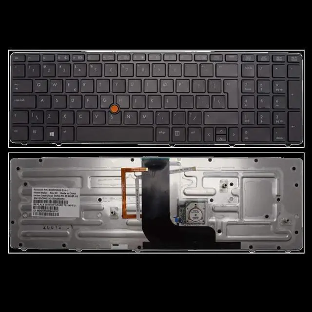 Alt view image 4 of 4 - US Backlit Positivo Notebook Keyboard Dns Clevo for HP Probook 8560W 8570W