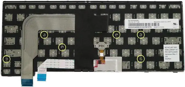 Alt view image 4 of 4 - PANSI Laptop Replacement Keyboard for Lenovo ThinkPad T460s T470s Laptop No Backlight 6 Fixing Screws
