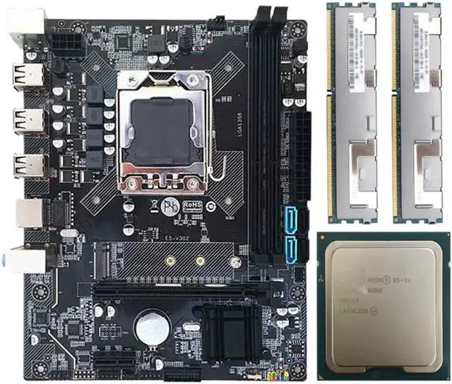 Main image of X79 Motherboard with E5 2420V2 CPU+2X4GB DDR3 RAM HM65 LGA1356 CPU DDR3 REG ECC RAM M.2 NVME SATA3.0 for Xeon E5 CPU