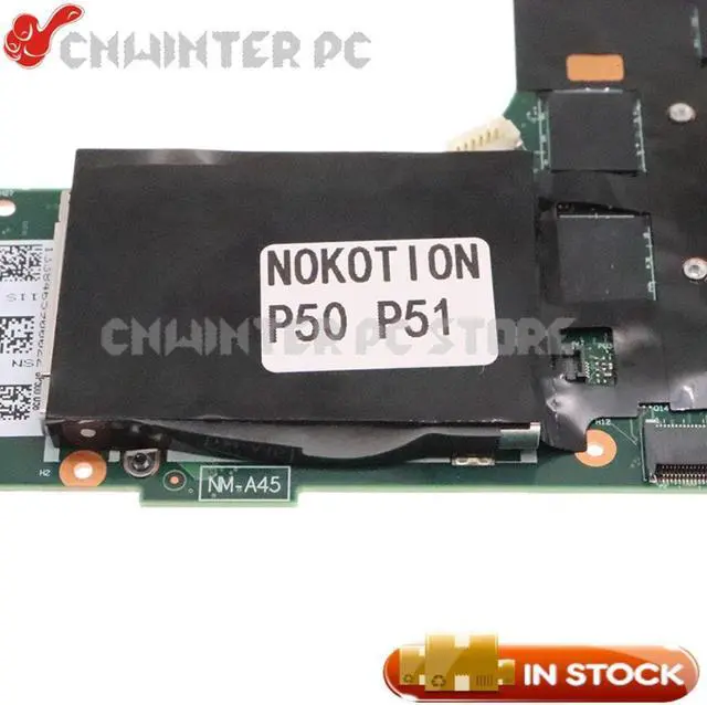 Alt view image 2 of 2 - 01AY378 NM-B401 NM-A451 MAIN BOARD For Lenovo P50 P51 Laptop Motherboard E3-1535M CPU Quadro M2000M 4G GDDR5