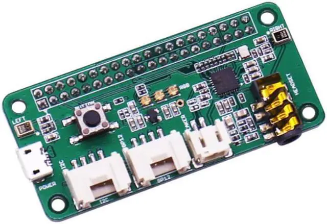 Alt view image 2 of 3 - Raspberry Pi Respeaker Intelligent Voice Module Dual Microphone AI Expansion Board for Raspberry Pi Zero 3B+3B Zero WH