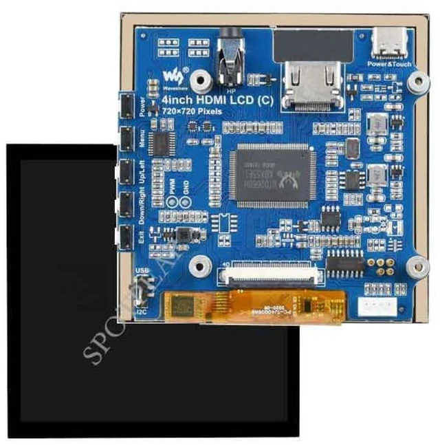 Alt view image 3 of 3 - Raspberry Pi 4inch HDMI Capacitive Touch IPS LCD Display 4 inch lcd compatible with HDMI