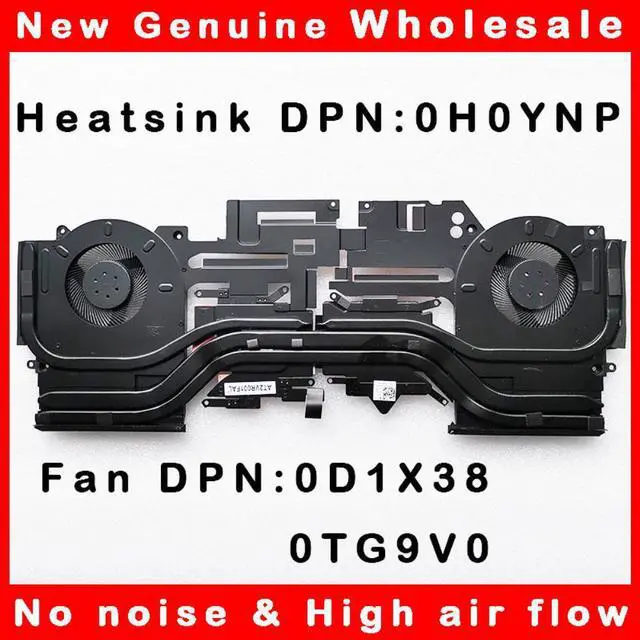 Main image of CPU GPU Cooling Heatsink with fan Cooler Radiator for DELL Alienware M15 R3 RTX AT2VR001FAL 0H0YNP H0YNP DC 12V 1A