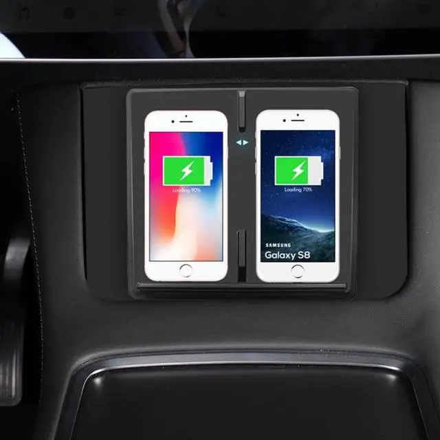 Alt view image 2 of 4 - Wireless Charger for Tesla Model 3 10W Fast Charge Car Charging Pad Wireless Charging Pad Smartphone Charging