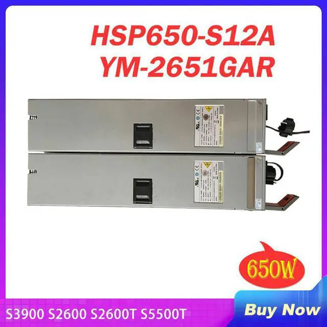 Main image of Power Supply For Huawei S3900 S2600 S2600T S5500T HSP650-S12A YM-2651GAR 0213G0089 650W Fully Tested