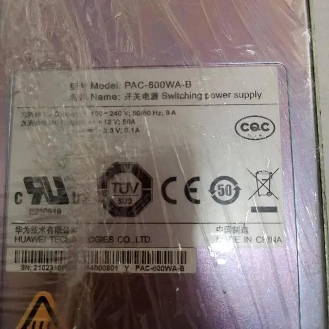 Alt view image 3 of 3 - PAC-600WA-B For Huawei Power Supply S6720 600W 6720-30C-EI-24S-AC 6720-54C-EI-48S-AC Fully Tested