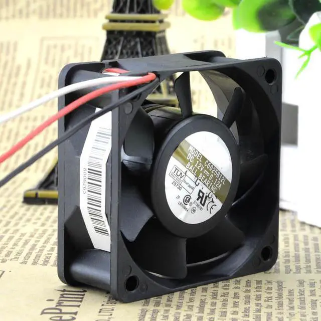 Alt view image 2 of 6 - 6025 C6025B12L 12V 0.12A 6CM CPU fan 3 line