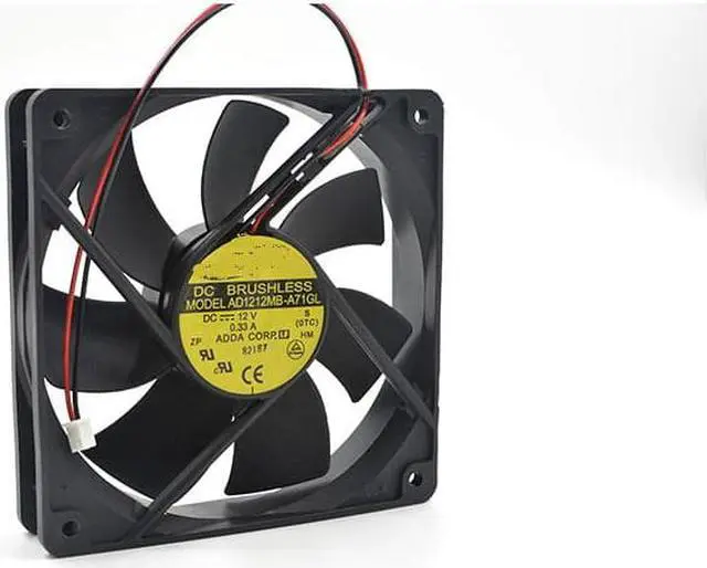 Alt view image 3 of 3 - AD1212MB-A71GL 12cm 12025 12v 0.33A chassis silent power supply fan