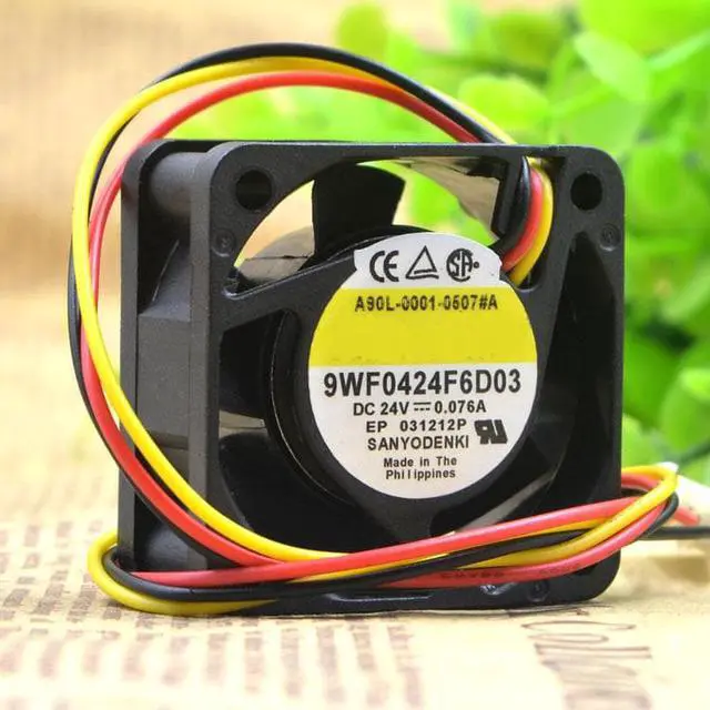 Alt view image 3 of 3 - 9WF0424F6D03 A90L-0001-0507 # a 24V 0.076A 3 wire cooling fan