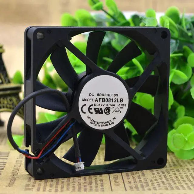 Alt view image 3 of 3 - AFB0812LB 12V 0.14A 8cm 8015 super quiet chassis cooling fan