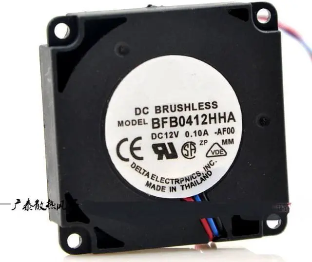 Alt view image 3 of 3 - BFB0412HHA 12V 0.10A 4010 4cm 3-wire double ball turbo blower cooling fan