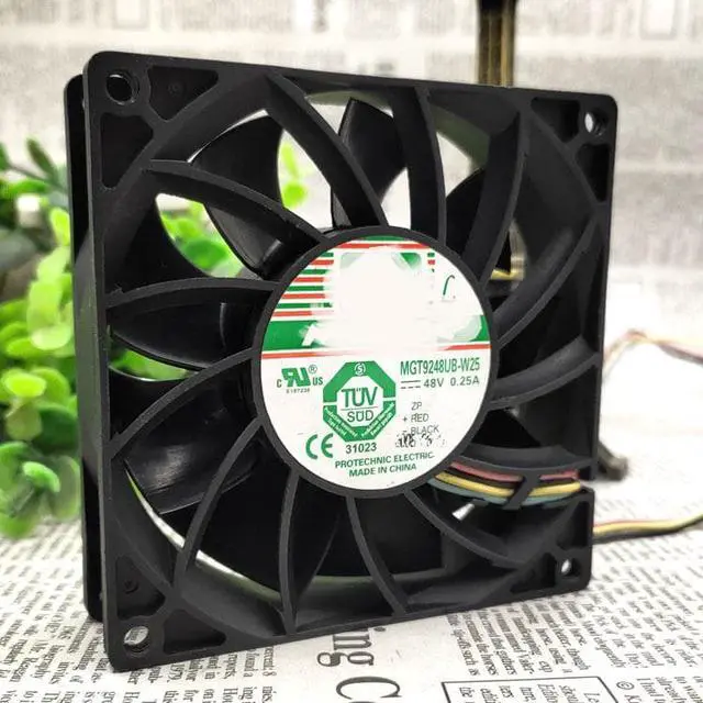 Alt view image 3 of 3 - MGT9248UB-W25 48V 0.25A 9225 9CM 4-wire high air volume cooling fan