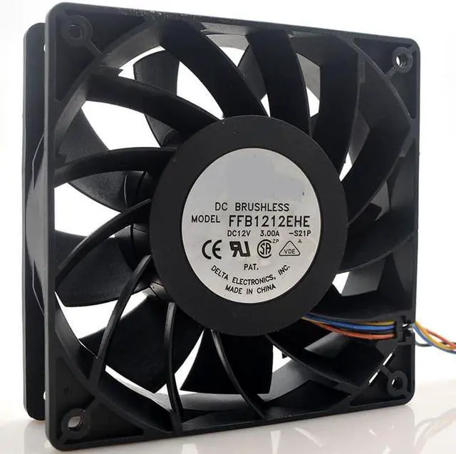 Alt view image 3 of 3 - FFB1212EHE 12V 12038 3.00A 12CM ultra-violent 4-wire PWM cooling fan