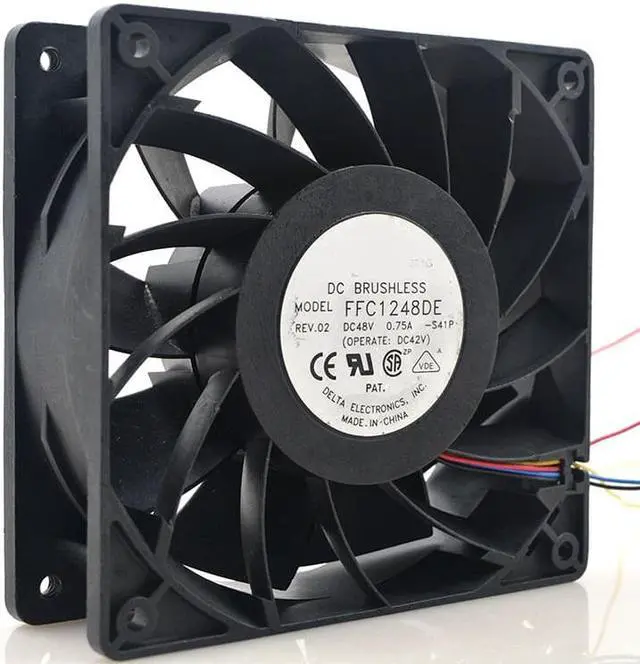 Alt view image 3 of 3 - FFC1248DE 12038 48V 0.75A 12CM double ball 4-wire PWM cooling fan
