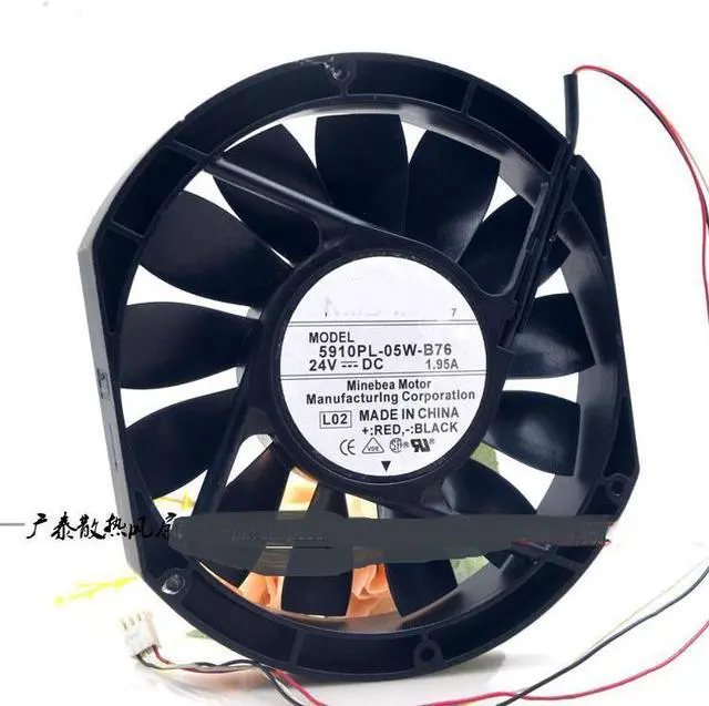 Alt view image 3 of 3 - 5910PL-05W-B76 17250 17cm 24V 1.95A cooling fan