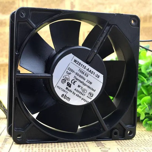 Alt view image 2 of 3 - W2S115-aa01-39 12738 12.7cm 220V 22W high temperature 2 wire fan