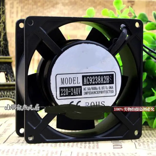 Alt view image 3 of 3 - AC9238A2HS 220V 0.06A 0.07A Axial cooling fan fan 9238 9038 copper wire