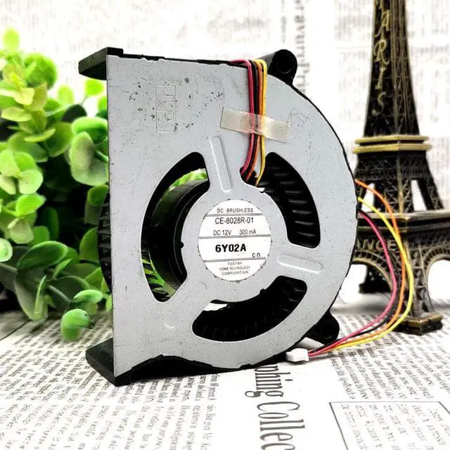 Alt view image 3 of 3 - The CE-8028R-01 12V 300MA 4 line radiator fan