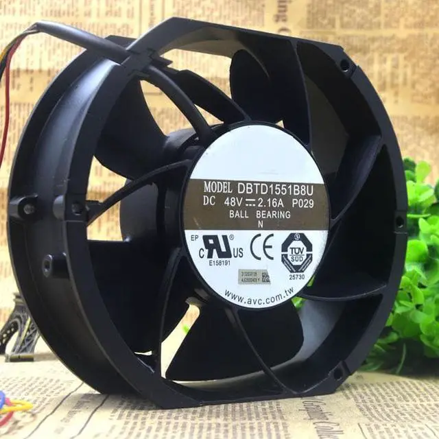 Alt view image 2 of 3 - DBTD1551B8U 48V 2.16A large air volume four-wire PWM speed saver fan