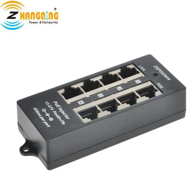 Main image of Popular 4 Port PoE Injector 100Mbps Security PoE Panel Networking For IP Camera WiFi Access Point
