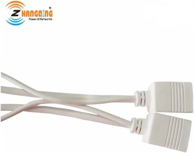 Alt view image 2 of 3 - 3 Pair PoE Cable kits Passive PoE Injector Splitter kit RJ45 Ethernet cable with 5.5 mm*2.1 mm DC Connectors for CCTV Cameras