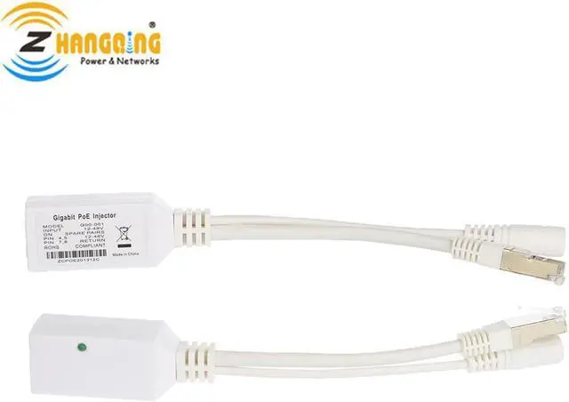 Main image of Gigabit PoE Injector cable Shield RJ45 With LED Indicator Use with any Ethernet switch Ideal for IP Cameras Access points