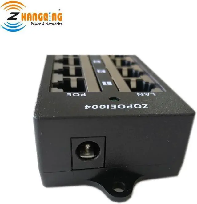 Alt view image 2 of 5 - 4Port PoE Patch Panel PoE Midspan PoE Injector including 24V 60W Power Adapter