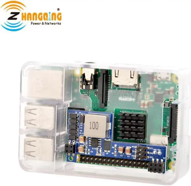 Alt view image 2 of 3 - POE-PiHat PCB Board Passive Power Output 5V 10W PoE  for Raspberry Pi 3B+ or Pi 4 GPIO and Serial Use delivery 100Meters