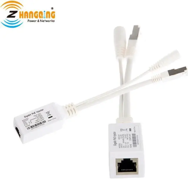 Alt view image 2 of 3 - 2Pcs a lot Gigabit PoE Injector cable Applicable Networking products for IP Camera Access Point MikroTik and  other PoE Devices