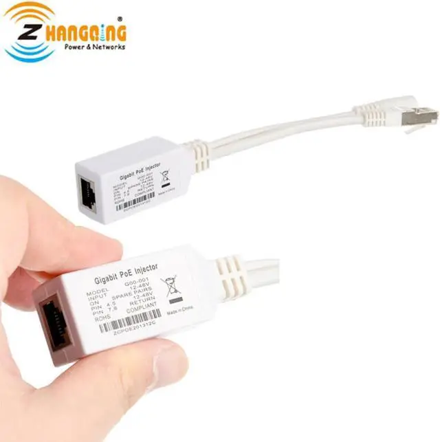Alt view image 3 of 3 - 2Pcs a lot Gigabit PoE Injector cable Applicable Networking products for IP Camera Access Point MikroTik and  other PoE Devices