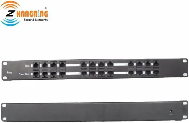 Alt view image 3 of 6 - Security 12 Port PoE Injector Passive PoE Patch Panel Including 24V 60W Power Adapter For MikroTik, Ubiquiti