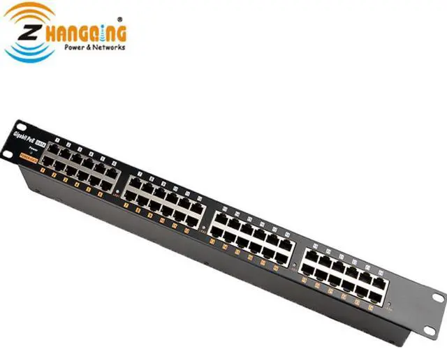 Alt view image 3 of 3 - Gigabit 24 Port PoE Injector LED Indicator Patch Panel with load balancing work for IP Camera, MikroTik, Ubiquiti, 802.3af POE