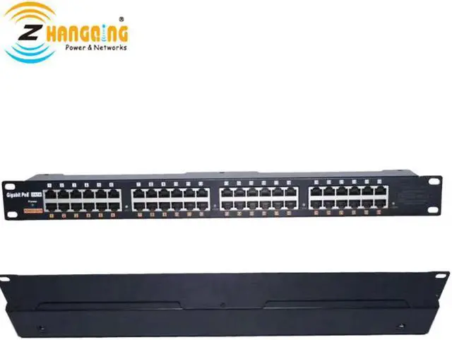 Alt view image 2 of 3 - Gigabit 24 Port PoE Injector LED Indicator Patch Panel with load balancing work for IP Camera, MikroTik, Ubiquiti, 802.3af POE