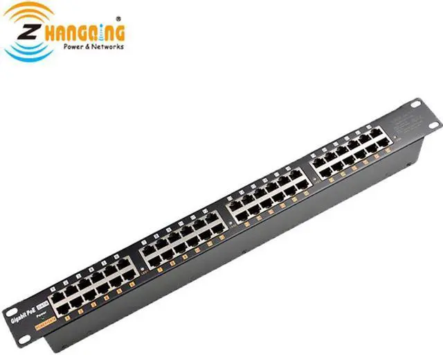 Main image of Gigabit 24 Port PoE Injector LED Indicator Patch Panel with load balancing work for IP Camera, MikroTik, Ubiquiti, 802.3af POE