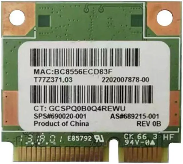 Alt view image 5 of 6 - RALINK Reaktek RT3290RT 3290 HALF-MINI WIRELESS N CARD MINI CARD for SPS 690020-001 689215-001 PCI-E WIFI 300Mbps RT3290