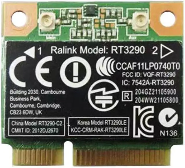 Alt view image 6 of 6 - RALINK Reaktek RT3290RT 3290 HALF-MINI WIRELESS N CARD MINI CARD for SPS 690020-001 689215-001 PCI-E WIFI 300Mbps RT3290