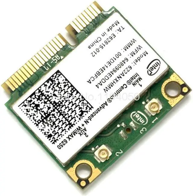 Alt view image 3 of 3 - Wireless card For Intel Centrino Advanced-N N + WiMAX 6250 Wireless MINI PCI-E MIMO Card 622ANXHMW 802.11a/b/g/n 300 Mbps