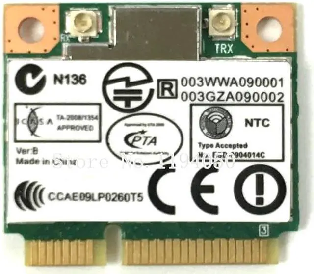 Alt view image 6 of 6 - notebook computer  Wlan adapter Atheros AR5B125 wireless 802.11n 150Mbps Wifi half mini PCI-E CARD