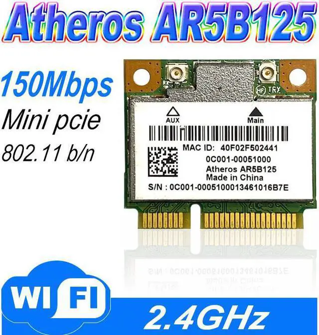 Alt view image 4 of 6 - notebook computer  Wlan adapter Atheros AR5B125 wireless 802.11n 150Mbps Wifi half mini PCI-E CARD