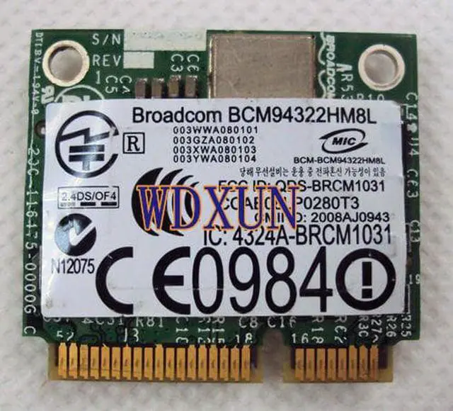 Alt view image 6 of 6 - BCM94322HM8L DW1510 BCM4322 2.4&5G 300M WiFi Wireless Network Card drivers Wireless network card