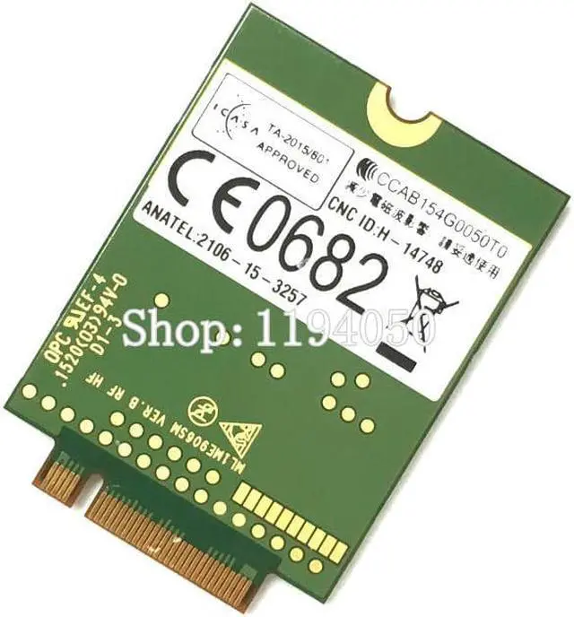 Alt view image 2 of 2 - Huawei ME906S ME906S-158 FRU 00JT491 00JT491 LTE M.2 Qualband FDD LTE 4G Module Thinkpad T460 L460 P50s T560 X260 X1 Ca