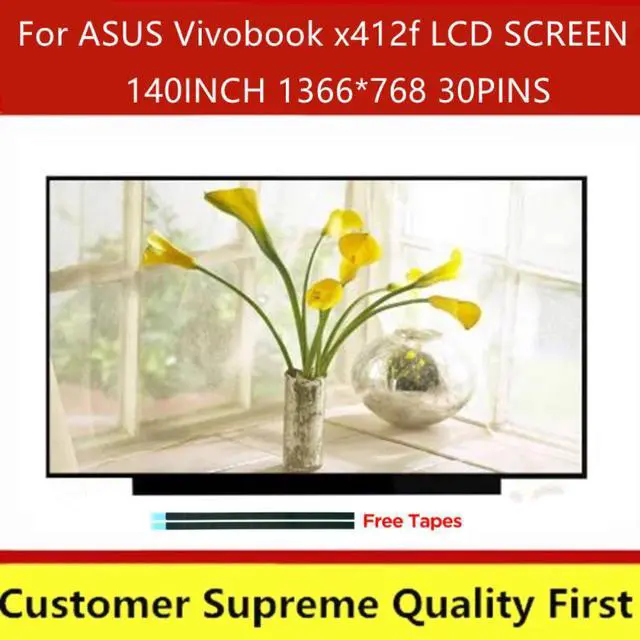 Alt view image 3 of 5 - Without Screw Holes For ASUS Vivobook x412f N140BGA-EA4 Rev.C2 NT140WHM-N34 B140XTN07.1 LCD Screen 14.0" 30Pin HD 1366X768