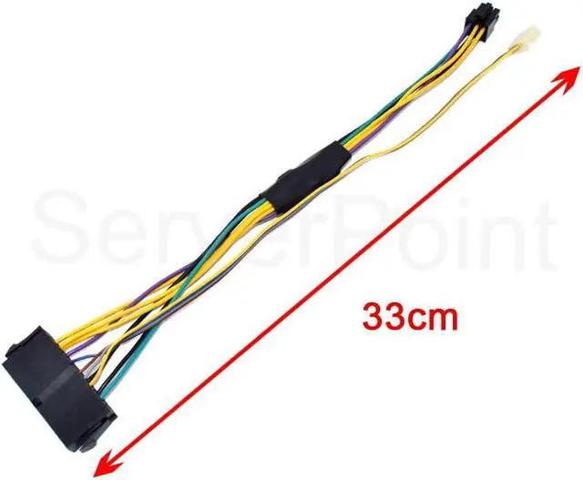 Alt view image 2 of 2 - Power Supply Cable Cord 33cm ATX 24PINS TO 2-PORT 6PINS For HP Z220 Z230 SFF Mainboard Server Workstation Cable